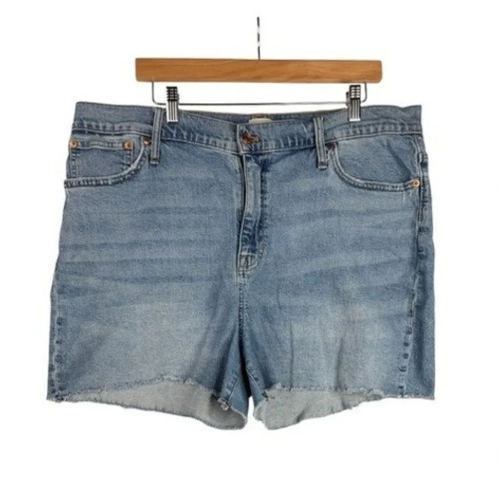 J. Crew High Rise Denim‎ Shorts size 34 Blue